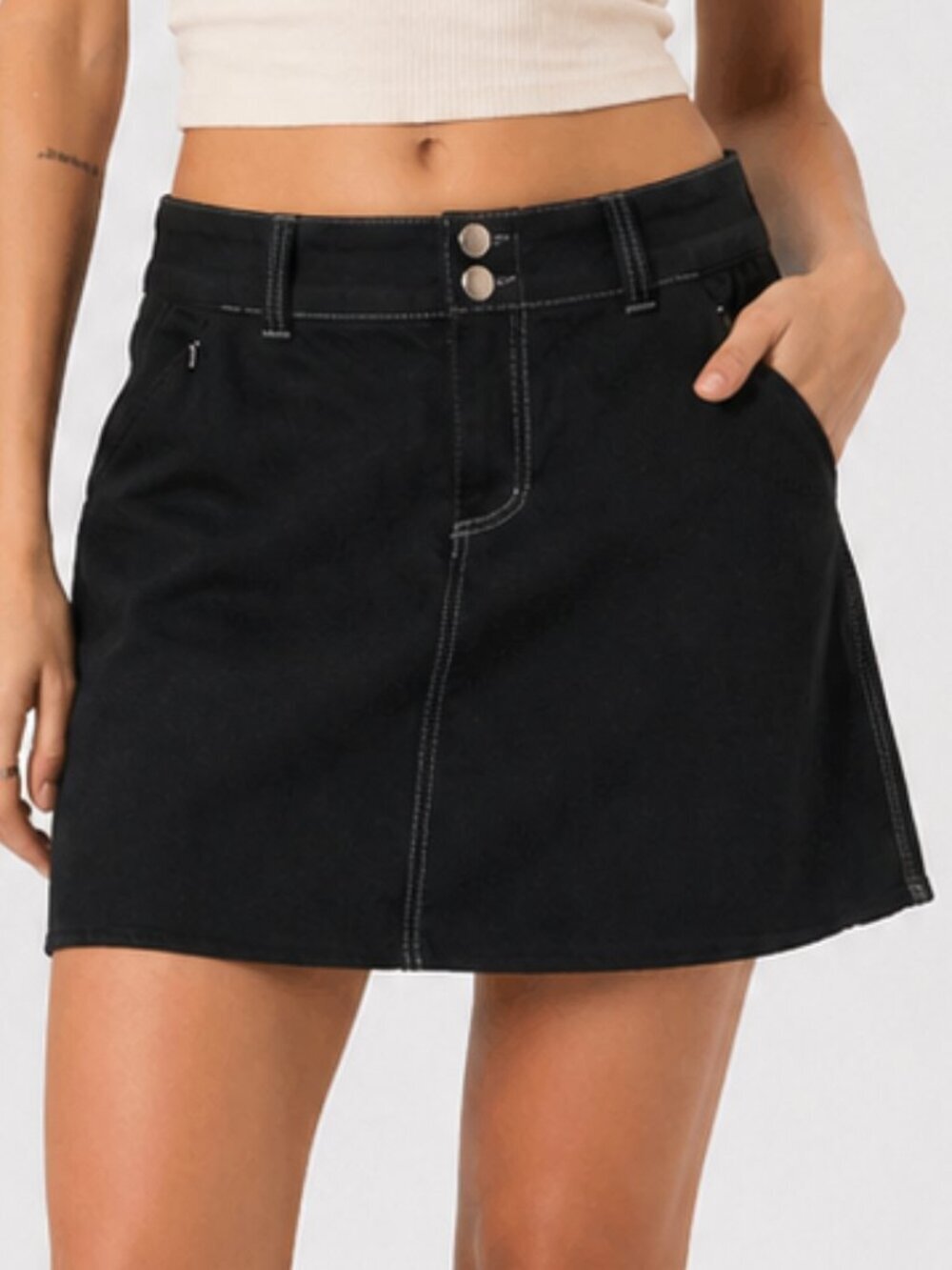 KUHL Strattus Stretch Mini Skort Skirt Black 6